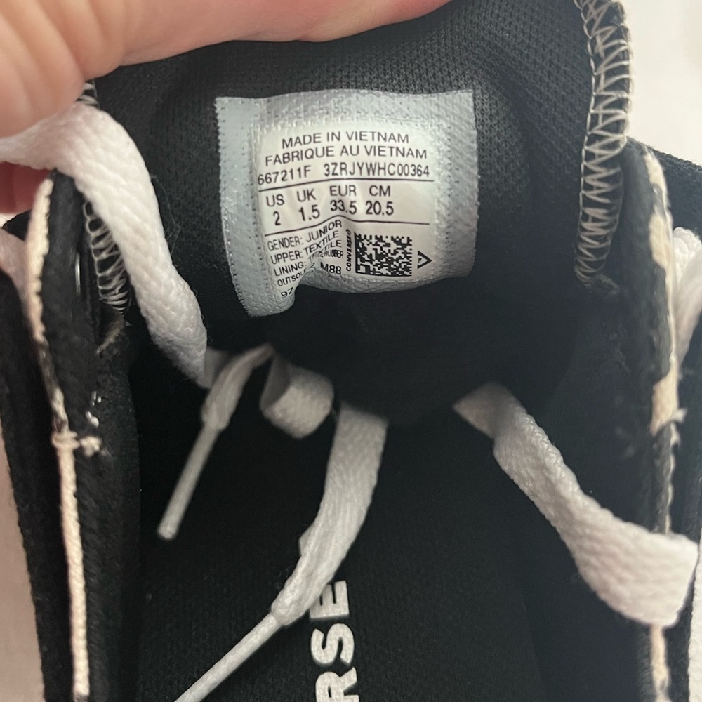 Converse Kids' double tongue Black and Cheetah Print Sneakers 2 - Picture 5 of 5